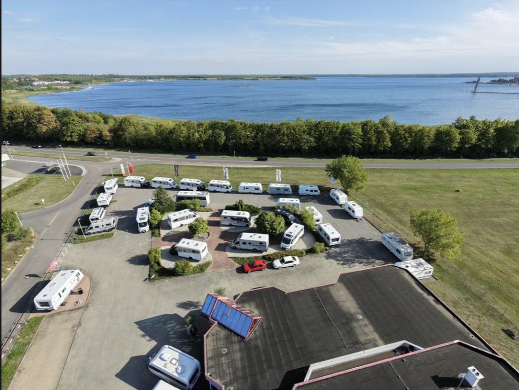 Caravan-Center Kuhfuß GmbH in Friedersdorf bei Leipzig Bitterfeld Drohnenaufnahme